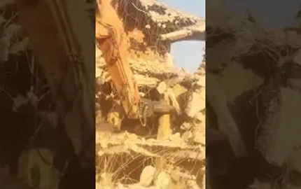 سحق هدم مع اسطوانة مزدوجة